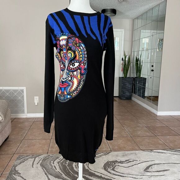 Custo Barcelona Wool Long Sleeve Mini Dress - Picture 5 of 14